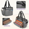 Picture of LUXJA Teacher Bag with Accordion File Area and Laptop Sleeve, Teacher Tote Bag for Women (Patent Pending), Gray