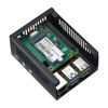 Picture of Metal Case for Raspberry Pi 5, Support Pi 5 Active Cooler, Space for Hats, Add-on Boards, Cooler, and NVMe Hats (Black)