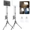 Picture of 2 Pack LED Video Light Kit, Scrhot 15W Photography Lighting Kit with 63" Tripod Stand, Studio Lights Dimmable 2800-8400K Panel Lighting for Video Recording/Game Live Streaming/Filming/YouTube/Podcast