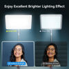 Picture of 2 Pack LED Video Light Kit, Scrhot 15W Photography Lighting Kit with 63" Tripod Stand, Studio Lights Dimmable 2800-8400K Panel Lighting for Video Recording/Game Live Streaming/Filming/YouTube/Podcast