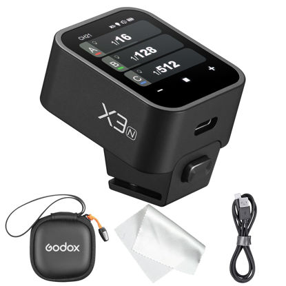 Picture of Godox Trigger GODOX X3 for Nikon - Godox X3 N Godox X3N TTL Wireless Godox Flash Trigger for Nikon, OLED Touchscreen Flash Transmitter,Built-in Lithium Battery Perfectly for GODOX V1 GODOX V100