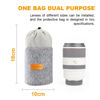 Picture of K&F Concept Lens Pouch 2-in-1 Expandable Camera Lens Bag Case Compatible for Canon Lenses 75-300mm, Nikon, Sony, Pentax, Olympus Camera Lens 10 x 18cm Protective Neoprene Soft Plush for DSLR Lenses