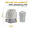 Picture of K&F Concept Lens Pouch 2-in-1 Expandable Camera Lens Bag Case Compatible for Canon Lenses 75-300mm, Nikon, Sony, Pentax, Olympus Camera Lens 10 x 18cm Protective Neoprene Soft Plush for DSLR Lenses
