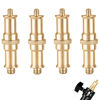 Picture of KuuGuu 4 PCS Standard 1/4 to 3/8 inch Metal Convertor Threaded Screw Tripod Adapter Spigot Stud for Flash Holder, Studio Light Stand, Ball Head (Copper)