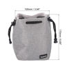 Picture of PATIKIL Soft Drawstring Lens Case, Lens Pouch Bag with Cotton Pad 3.94" x 3.94" Thick Fleece Cloth Camera Lens Bag for SLR Lens Water Cups, Grey