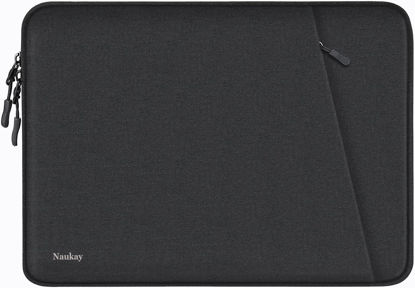 Picture of Laptop Sleeve Bag 14 inch, Shockproof Protective Computer Cover with Accessories Pocket, Portable Laptop Case Compatible for 14 inch MacBook Air/Pro, Dell, HP, Acer, Asus, Lenovo, Black