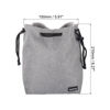 Picture of PATIKIL Soft Drawstring Lens Case, Lens Pouch Bag with Cotton Pad 5.91" x 3.94" Thick Fleece Cloth Camera Lens Bag for SLR Lens Water Cups, Grey