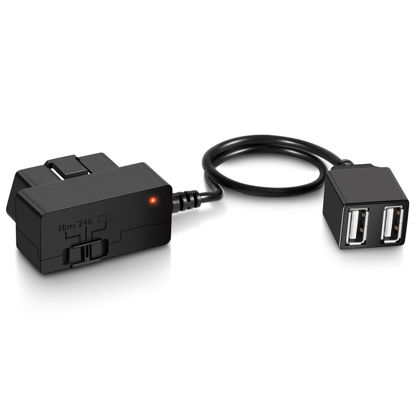 Picture of Constant Power Cable for Garmin Dash Cam, OBD-II Adapter Cable for Vehicles with Dual USB Ports, Supporting Multiple Parking Modes