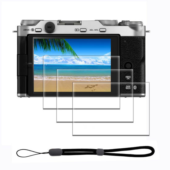 Picture of iDaPro Screen Protector for Fujifilm X-M5 Fuji XM5 + Hand Lanyard [3+1 Pack],Tempered Glass Easy Installation