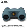 Picture of Nocs Provisions Standard Issue 10x25 Waterproof Binoculars, 10X Magnification, Bak4 Prism, Wide View Multi-Coated Lenses for Bird Watching, Hiking & Backpacking - Pacific Blue II
