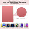 Picture of Kenke for iPad 10th Generation Case 2022 with Pencil Holder, iPad 10.9 Inch Case with Soft TPU Back Shell Hybrid Slim Trifold Stand Protective Cover Support Touch ID Auto Wake/Sleep (Pink)