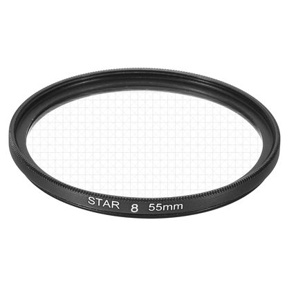 Picture of MECCANIXITY 55mm Star Lens Filter, Starburst Lens Filter 8 Points Star Camera Lens Filter for Night Scenery Glassworks