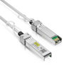 Picture of [White] Colored 10G SFP+ DAC Cable - 32AWG Twinax SFP Cable for Cisco SFP-H10GB-CU0.25M, Ubiquiti UniFi, D-Link, Supermicro, Netgear, Mikrotik, Fortinet, 0.25-Meter(0.82ft)