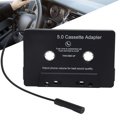 Picture of Tape Audio Bluetooth Cassette Receiver, Tape Player Bluetooth 5.0 Cassette Aux Adapter MP3 Player Audio Converter for Car, 3.9 x 2.5 x 0.4in