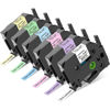 Picture of COLORTY TZ-231 12mm Pastel Tape Replacement for Brother P-Touch Label Maker Tape, 0.47" TZe Lamianted Colored Ribbon, for Ptouch PT-D200 D210 D220 H110 1000 1280 D400 P300BT Cube, 6 Pack