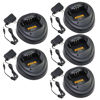 Picture of Teseko 5-Pack CP200D WPLN4137 WPLN4138 Charger for Motorola CP200 CP340 CP360 CP380 CP040 CP140 PM400 PR400 NNTN4496 NNTN4497 NNTN4970