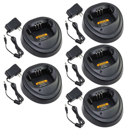Picture of Teseko 5-Pack CP200D WPLN4137 WPLN4138 Charger for Motorola CP200 CP340 CP360 CP380 CP040 CP140 PM400 PR400 NNTN4496 NNTN4497 NNTN4970