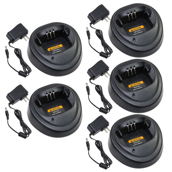 Picture of Teseko 5-Pack CP200D WPLN4137 WPLN4138 Charger for Motorola CP200 CP340 CP360 CP380 CP040 CP140 PM400 PR400 NNTN4496 NNTN4497 NNTN4970