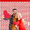 Picture of Valentines Day Decorations, 4 Pack Valentines Day Backdrop Garland, Red Heart Foil Fringe Tinsel Backdrop Streamer for Wedding Anniversary Birthday Valentines Party Decor