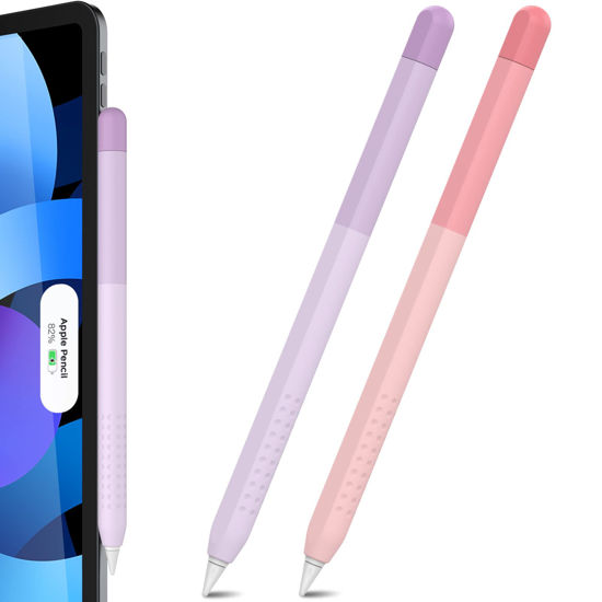 Picture of Delidigi Pencil Case Compatible with Apple Pencil Pro and Apple Pencil 2nd Generation Case, Gradient Color Case Sleeve Silicone Cover Accessories for Apple Pencil