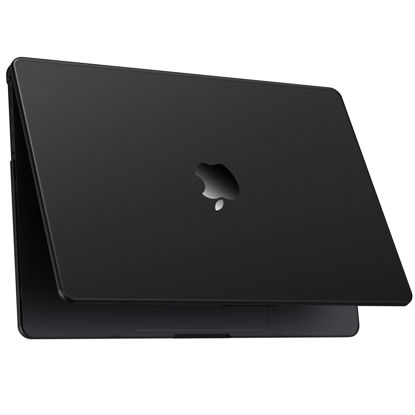 Picture of Macaset for MacBook Pro 16 inch Case 2024-2021 M4 M3 M2 M1 Pro/Max [Ultra-Thin Natural] for A3403 A3186 A2991 A2780 A2485 Protective Durable Matte Hard Shell Laptop Cover-Space Black Clear