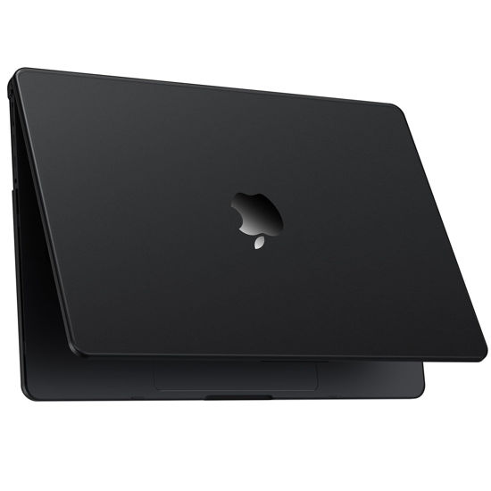 Picture of Macaset for MacBook Pro 16 inch Case 2024-2021 M4 M3 M2 M1 Pro/Max [Ultra-Thin Natural] for A3403 A3186 A2991 A2780 A2485 Protective Durable Matte Hard Shell Laptop Cover-Space Black Clear