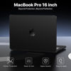 Picture of Macaset for MacBook Pro 16 inch Case 2024-2021 M4 M3 M2 M1 Pro/Max [Ultra-Thin Natural] for A3403 A3186 A2991 A2780 A2485 Protective Durable Matte Hard Shell Laptop Cover-Space Black Clear