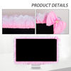 Picture of Kingshion 32"-38" Lovely Cute Computer Monitor Cover with Lovely Cute Elastic Pen Pocket Bow-knot TV LCD Screen Monitor Decoration Dust Cover Protector, Lace Fabric- Pink