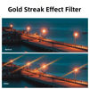 Picture of GREEN.L 82mm Gold Streak Effect Filter, Premium Optical Glass 360° Rotatable Anamorphic Flare Special Effects Lens Filter