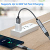 Picture of ULTIENCE USB A to USB C Cable Adapter [2-Pack] - High-Speed USB 3.2 Converter with 10Gbps Data Transfer & 60W Fast Charging, Compatible with Laptops, PCs, Flash Drives (0.41 ft, Grey)