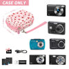Picture of Digital Camera Case for CAMKORY/for VAHOIALD FHD 1080P/ for Kodak/for YISENCE for IWEUKJLO for Nsoela Kids Video Cameras Storage Holder for AbergBest for Polaroid for Canon and Cable (light pink)