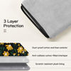Picture of Dadanism Embroidered Daisy Padded Sleeve for 6" Kindle 11th Gen 2024 2022/10th 8th 2019 2016, 6.8" 7" Kindle Paperwhite 12th Gen 2024/11th 2021/10th 2018, 6" Kobo Tolino eReader,Black & Yellow Daisy