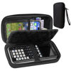 Picture of Hard Case Compatible with Texas Instruments TI-84 Plus CE/TI-84 Plus/TI-Nspire CX II CAS/TI-Nspire CX II/TI-83 Plus/Casio fx-9750GII Graphing Calculator, Storage Box with Bubble Protection-Black