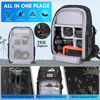 Picture of SDYSM Camera Backpack Bag Professional for DSLR/SLR Mirrorless Camera Waterproof 15.6 inch Tactical Camera Bags for Photographers with Rain Cover, Tripod Holder, Small Bag Photography Backpack Case