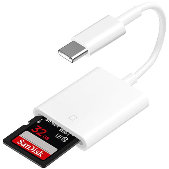 Picture of USB C SD Memory Card Reader [Apple MFi Certified] Type C to SD Card Adapter for iPhone 15 USB C Camera Adapter Trail Camera Viewer for iPhone 16 15 iPad MacBook Air/Pro Galaxy, Plug and Play