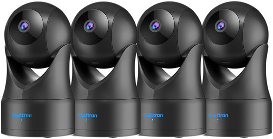 Picture of owltron Indoor Security Camera, 360 Pan/Tilt Home Cameras with Motion Detection, Pet Cam with Phone App, 2K WiFi Baby Monitor with Night Vision & Two Way Audio, 4 Pack