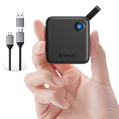 Picture of ORICO Portable SSD 512 GB with 2 in 1 USB C Cable, External Solid State Drives, Up to 460MB/s, Status Indicator, Reliable Storage for USB-C Smartphone, Tablet, PC - B5PLUS