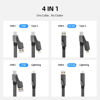 Picture of 4 in 1 Charging Cable Fast Charging 65W, USB C Cable 4-in-1 USB Multi Charging Cable with E-Mark Chip, Multiple iPhone Charger Cord for iPhone 16/15/14/13 Series/Pad/Android/Tablets and More(4FT)