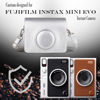 Picture of Rieibi Mini EVO Case - Vintage PU Leather Protective Case for Fuji Instax Mini EVO Instant Camera - Removable Case with Adjustable Shoulder Strap Battery Charging Port