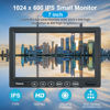 Picture of Yasoca 7 inch Small HDMI Monitor 1024x600 Resolution Small 1080P Portable IPS Monitor with Remote Control with Built-in Speakers HDMI VGA Input for Gaming CCTV Security Raspberry Pi PC