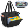 Picture of CURMIO Large Teacher Bag for Women, Portable Teacher Tote Bag with Accordion File Organizer Compartment and Laptop Sleeve, Black(Patent Pending)