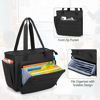 Picture of CURMIO Large Teacher Bag for Women, Portable Teacher Tote Bag with Accordion File Organizer Compartment and Laptop Sleeve, Black(Patent Pending)