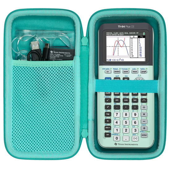 Picture of co2CREA Hard Case Compatible with Texas Instruments TI-84 Plus CE/TI-84 Plus/TI-Nspire CX II CAS/TI-Nspire CX II/TI-83 Plus/TI-89 Titanium/TI-85 / TI-86 Color Graphing Calculator, Mint