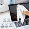 Picture of Selens 4Pcs Extra Large Microfiber Cleaning Cloths 16x16inch White Microfiber Screen Cleaning Cloth for TV, Car Navigator, VR,Computers,Electronics,Eyeglasses, Car Windows & More