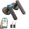 Picture of BAFUWEIY Fingerprint Door Lock, Smart Door Knob with App Control, Fingerprints, IC Cards, Fingerprint Door Knob Biometric Door Lock for Bedroom Apartment Coffee Brown