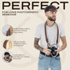 Picture of C Coiro Padded Genuine Leather Camera Strap, Shoulder Strap or Neck Strap for DSLR/SLR, Brown