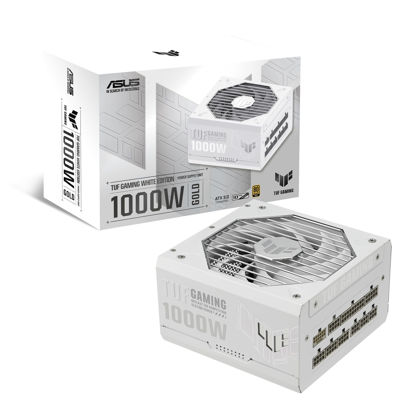 Picture of ASUS TUF Gaming 1000W Gold White Edition (1000 Watt, Fully Modular Power Supply, 80+ Gold Certified, Military-Grade Components, Dual Ball Bearing, Axial-tech Fan, PCB Coating, 10 Year Warranty)