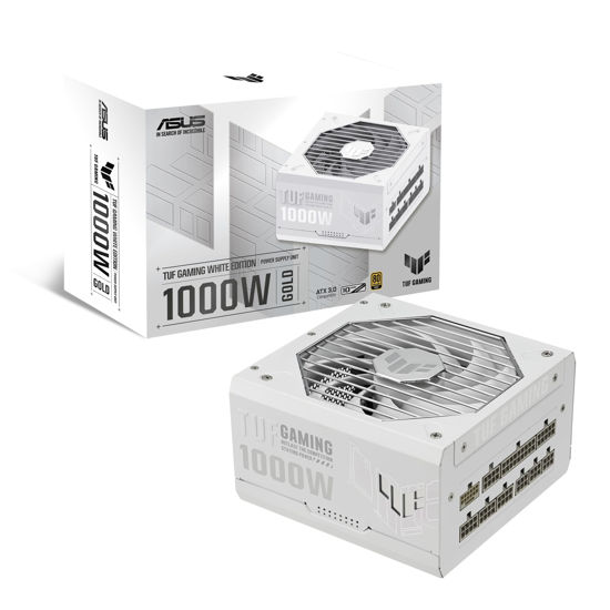 Picture of ASUS TUF Gaming 1000W Gold White Edition (1000 Watt, Fully Modular Power Supply, 80+ Gold Certified, Military-Grade Components, Dual Ball Bearing, Axial-tech Fan, PCB Coating, 10 Year Warranty)