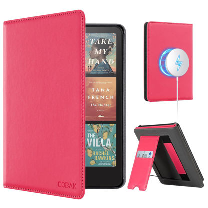 Picture of CoBak Stand Case for 7" Kindle Paperwhite 12th Gen 2024 and Kindle Colorsoft with Hand Strap - Compatible with iPhone MagSafe, for Samsung/Belkin/Anker Wireless Charging Pads, Durable, Auto Sleep Wake
