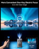 Picture of [One-Button Focus] Mini Projector with 5G WiFi and Bluetooth, 4K Outdoor Smart Projector with Carry Bag, Portable Movie Projector with Zoom, Home Theater Projector for Phone/TV Stick/PC (Gun gray)